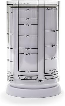 KitchenArt 1 Cup Adjust-A-Cup, Plastic, White