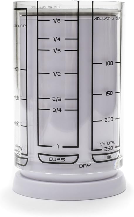 KitchenArt 1 Cup Adjust-A-Cup, Plastic, White