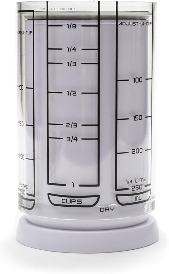 KitchenArt Vaso Medidor Ajustable 1 Taza, Plástico, Blanco miniatura 4