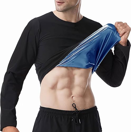 Camisa de sauna para hombre, traje de sauna de manga corta para hombres, chaleco de sauna para hombre, chaleco de sauna para gimnasio, ejercicio,