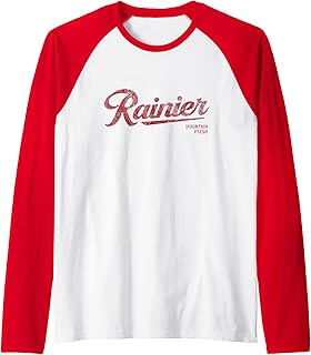 Beer Mountain Fresh Logo - Authentic Vintage Look Raglan Baseball Tee