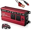 1500W Power Inverter 12V to 240V AC Car Converter, Power Inverter with 3.1A 4 USB 2 AC Sockets Dual Car Adapter, 2 LED Display, for Travel Camping RV Motorhomes Boat, Red 1500W Power Inverter 12V to 240V AC Car Converter, Power Inverter with 3.1A 4 USB 2 AC Sockets Dual Car Adapter, 2 LED Display, for Travel Camping RV Motorhomes Boat, Red