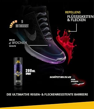 Crep Protect Shoe Protection Spray – 200 ml Rain & Stain Waterproof Nano Protection for Trainers Leather Nubuck Suede & Canvas