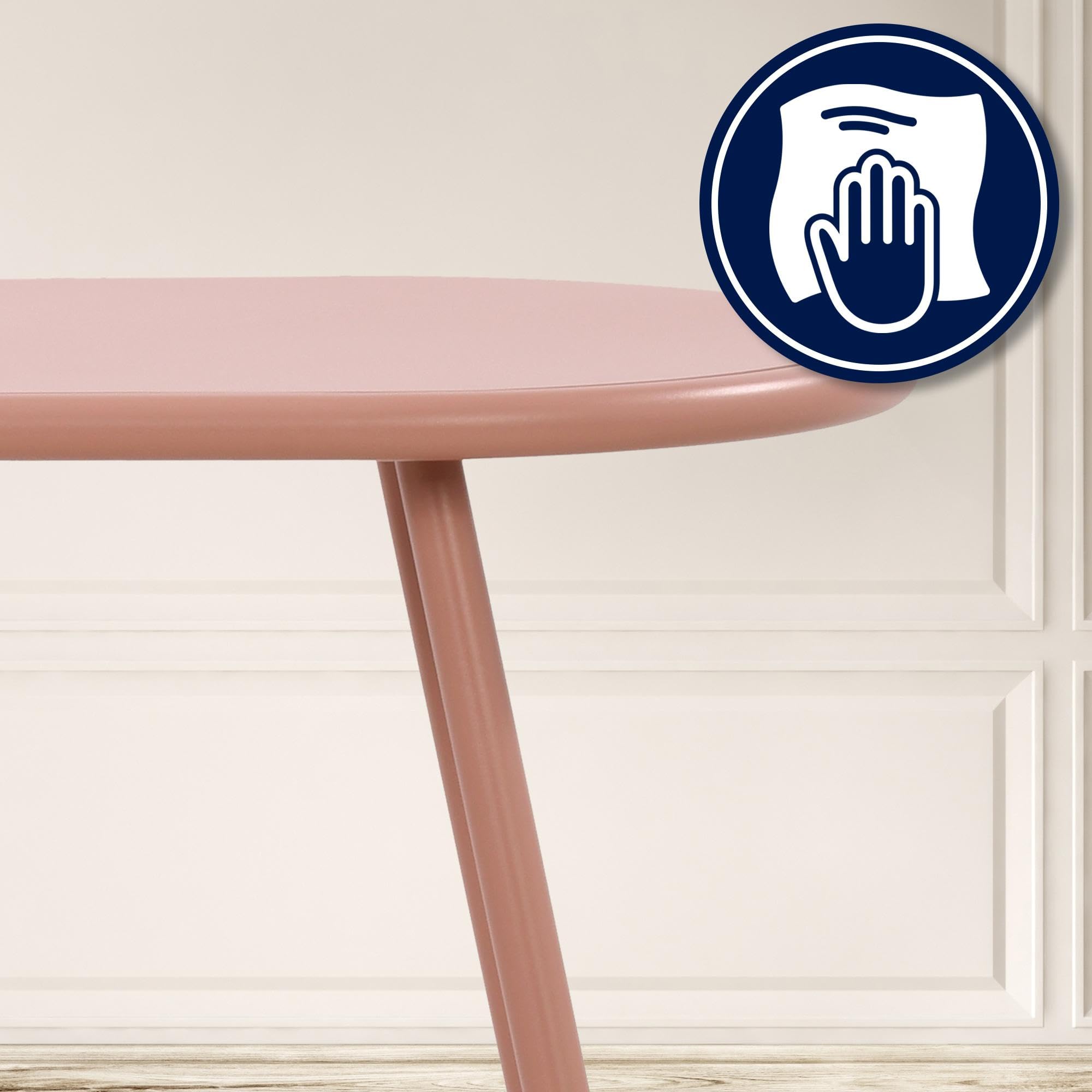 CLP Gruppo di sedute Velvena per il giardino I Set composto da tavolo Velva e sedie Alpena I Mobili da giardino | Colore rosa Contenuto del set 2 sedie
