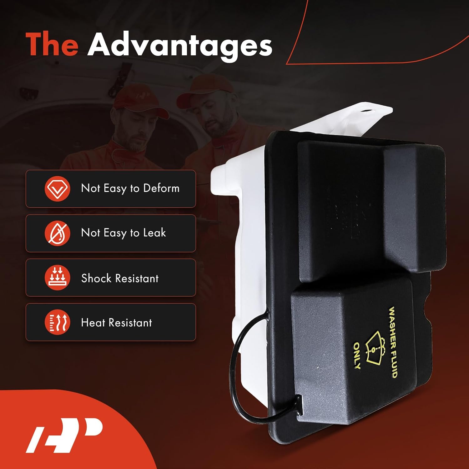 A-Premium Windshield Washer Reservoir Compatible with Select Ford & Lincoln Models - Expedition 2004-2006, Navigator 2005-2006, with (Washer Pump/Tank/Hose/Cap/2-Pin Fluid Level Sensor)