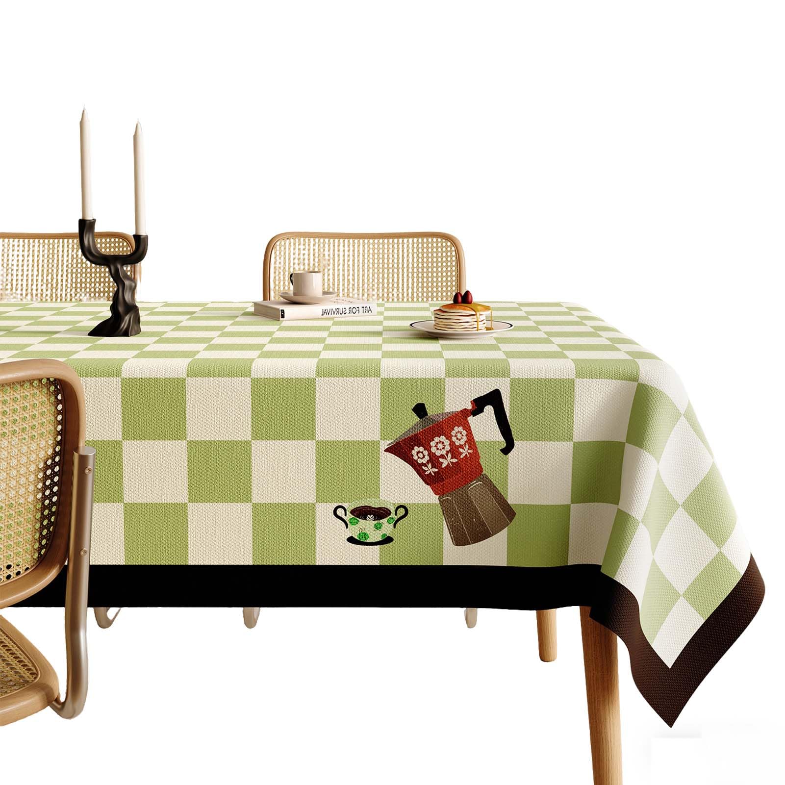 PVC Mantel Rectangular Impermeable, Antimanchas Y Lavable, Resistente Al Aceite Y Calor, Protector De Mesa para Cocina, Comedor, Terraza, Jardín, Mantel Plastificado Fácil De Usar