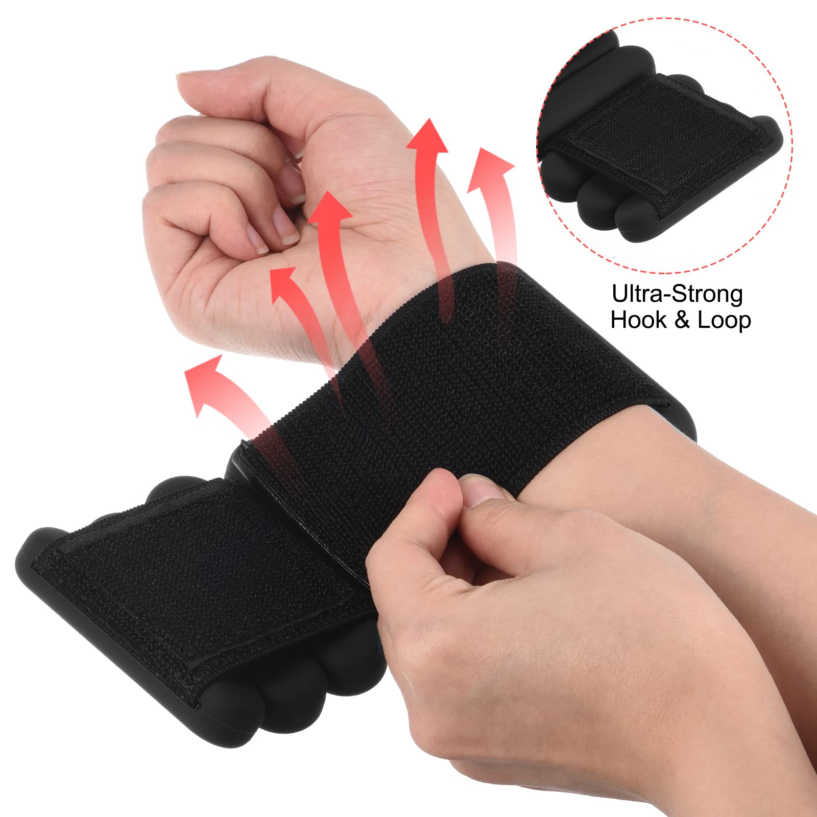 PATIKIL Pesi da polso e caviglia, 0,9 kg, per allenamento da polso per donne e uomini, per yoga, danza, passeggiate, aerobica, esercizi