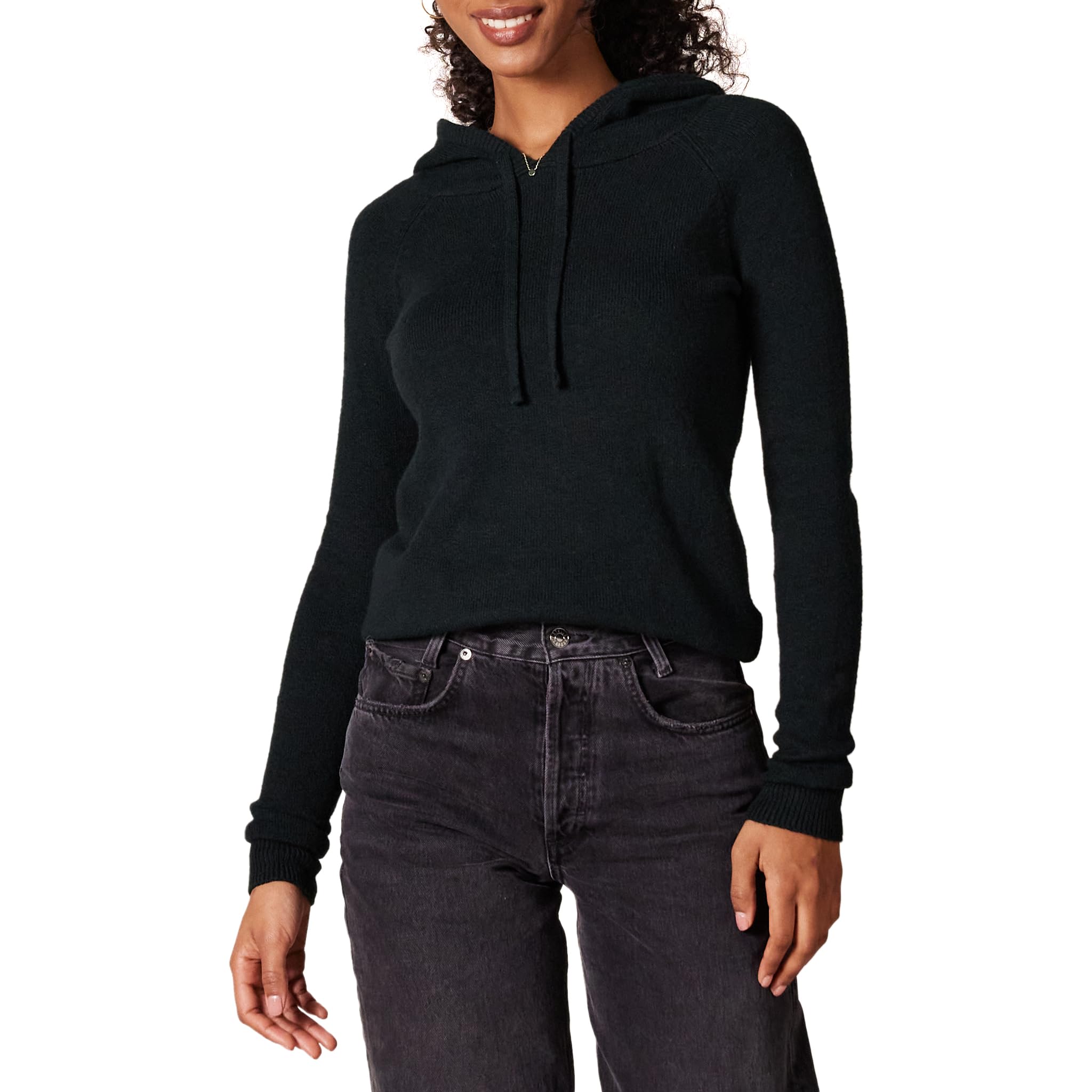 Photo 1 of Amazon Essentials Women's Soft Touch Hooded Pullover Sweater Small Black