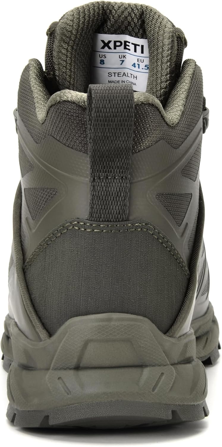 XPETI Men's Stealth Mid Tactical Boots