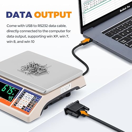 Miniatura 3 de Bonvoisin Báscula de peso de conteo industrial kgglboz Báscula electrónica de conteo de inventario digital para piezas pequeñas, monedas, pieza con
