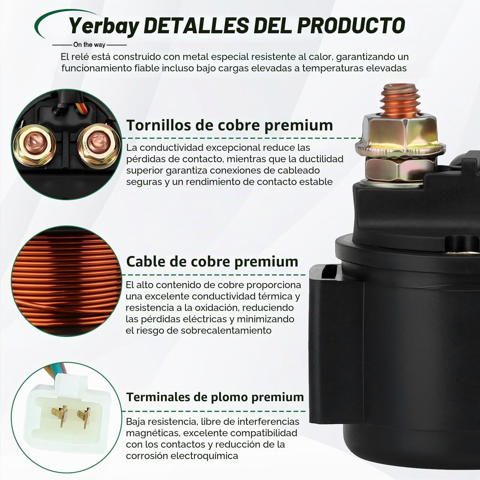 Solenoide Relé de Arranque para KYMCO Agility (Agility City) 50 125 200 300 2005-2020