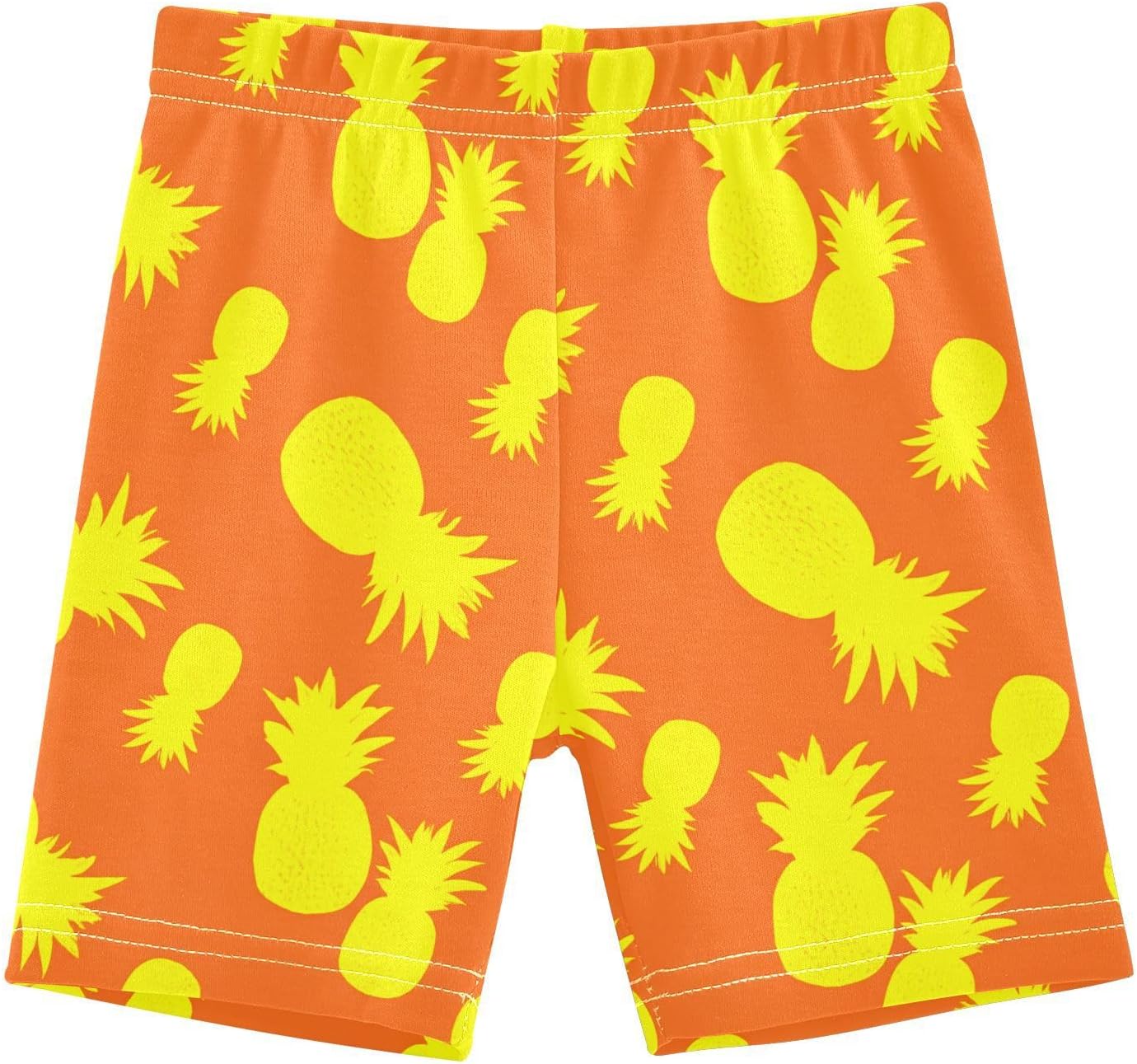 Pineapples Fruit Orange Girls Bike Shorts Toddler Soft Cotton Cartwheel Under Dress Dance Shorts
