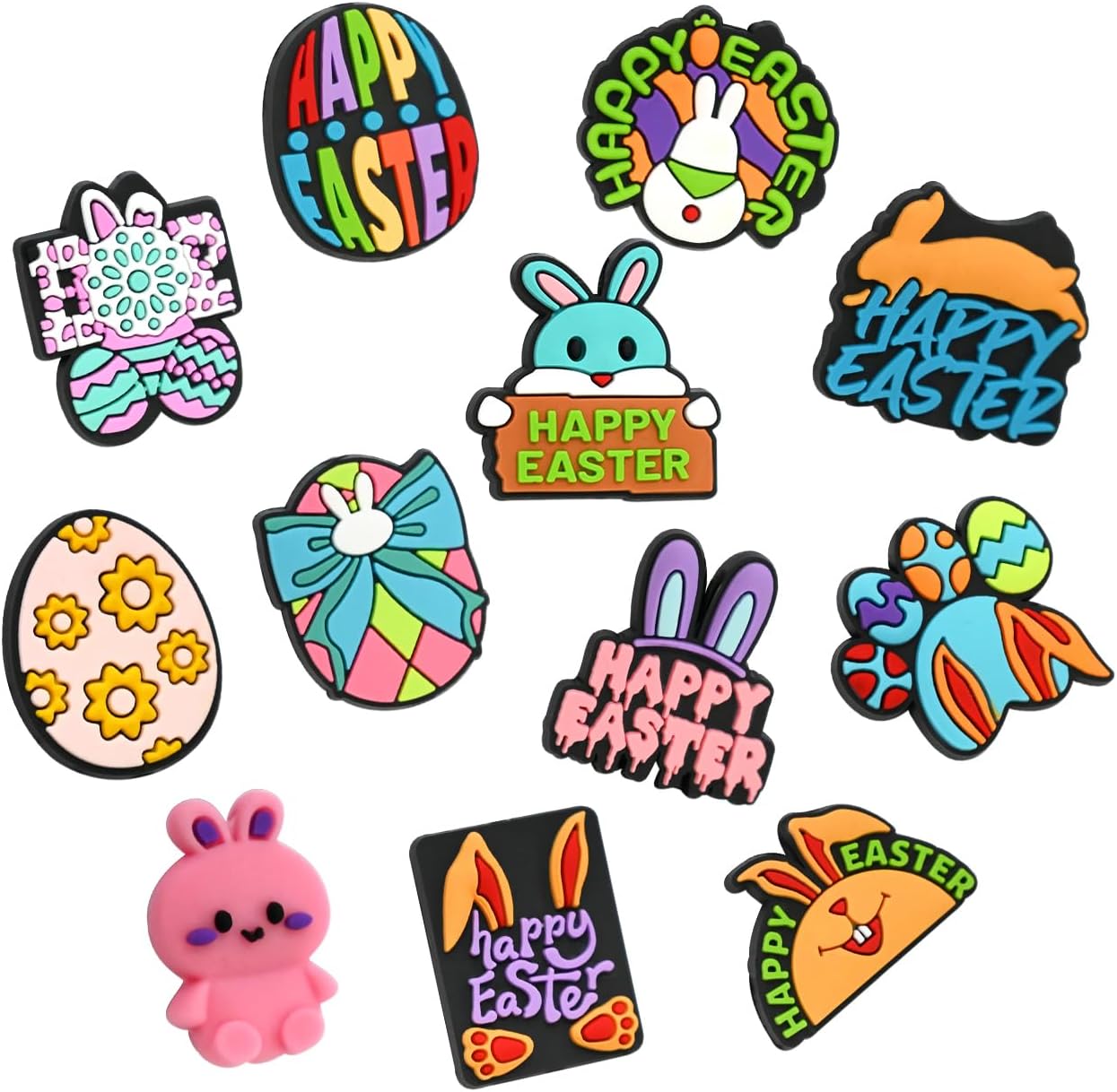 Papacharms 30PCS Easter&Jesus Silicone Focal Beads Cute Rabbit Focals Bead for Pens Keychain Making Necklace Bracelet Jewelry DIY Craft Easter Day Gifts for Students image 2