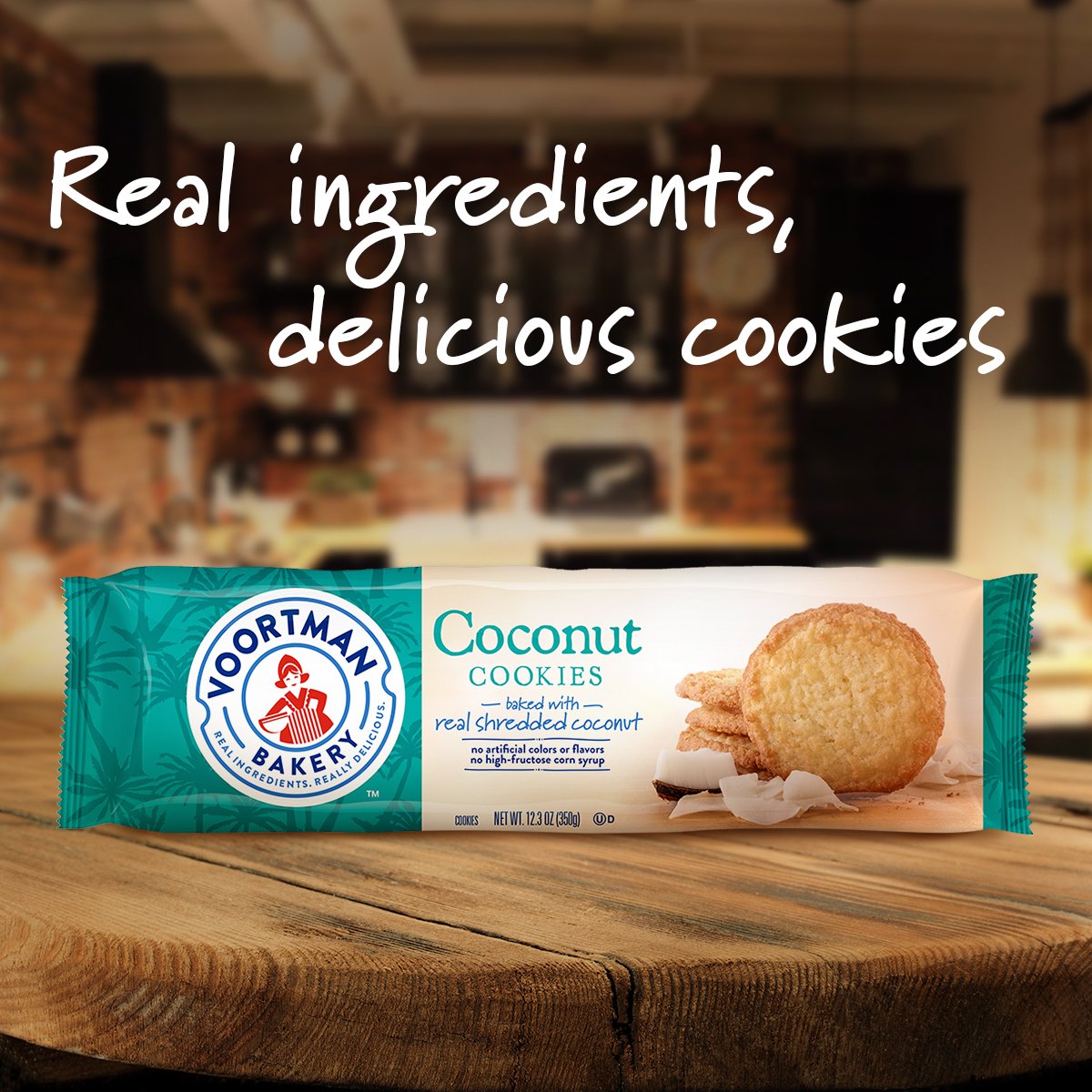 Voortman Bakery Coconut Cookies, 12.3 oz., Pack of 4 – Delicious Cookie Made with Real Ingredients, No High Fructose Corn Syrup or Artificial Additives