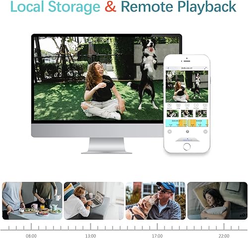 Miniatura 7 de XVIM Sistema de cámara de seguridad con cable  8 canales 1080P sistema de cámara de seguridad DVR 8 cámaras de vigilancia HD para el hogar IP66