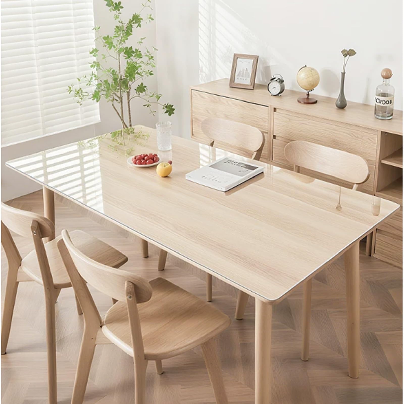 Copri scrivania Trasparente PVC Impermeabile Antigraffio | Copritavolo trasparente ritaglio arbitrario, rettangolare per scuola e computer portatile(Transparent-1.5mm,110x170CM)