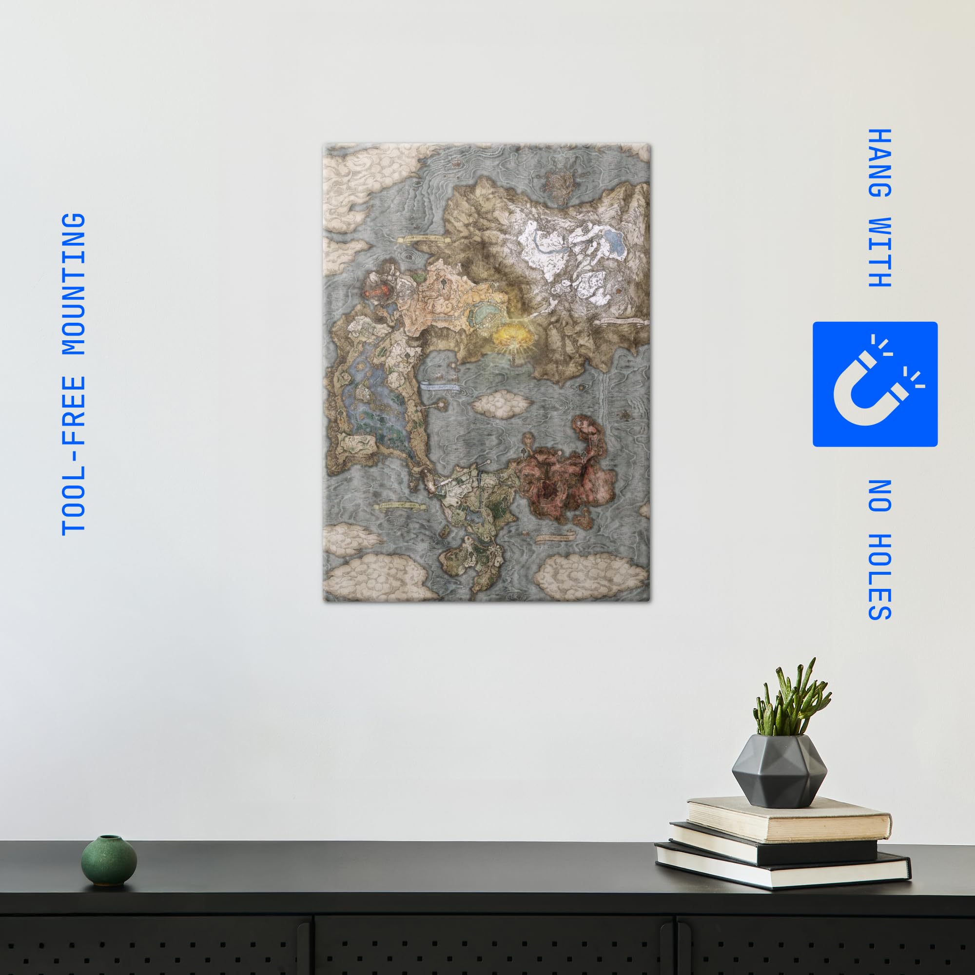 Amazon.com: Displate Metal Poster ELDEN RING map Wall Art M | Wall