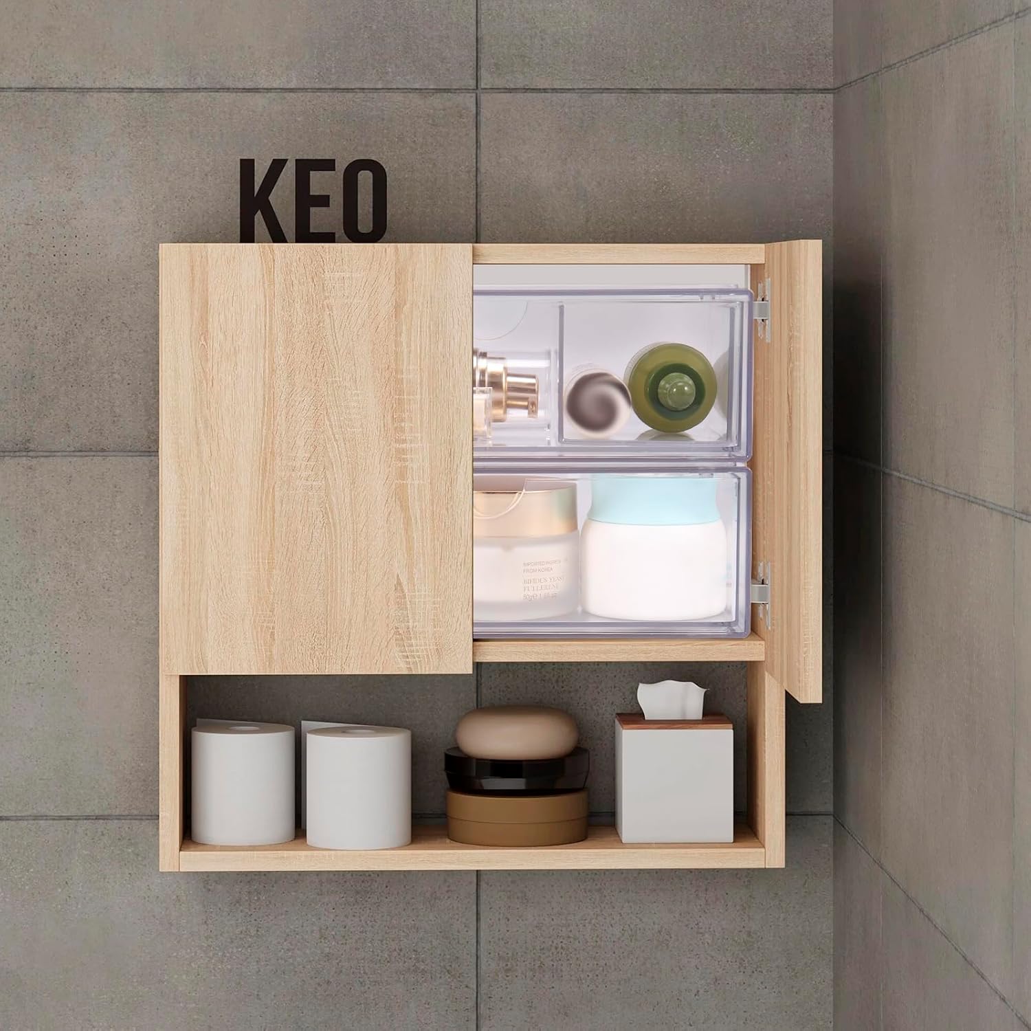 Makeup Organizer with Drawers 3 Layer Cosmetic Display Case with Detachable Divider Stable Cosmetic Storage Box with Non-Slip Pad Clear Vanity Storage Organizer for Home Bedroom Bathroom