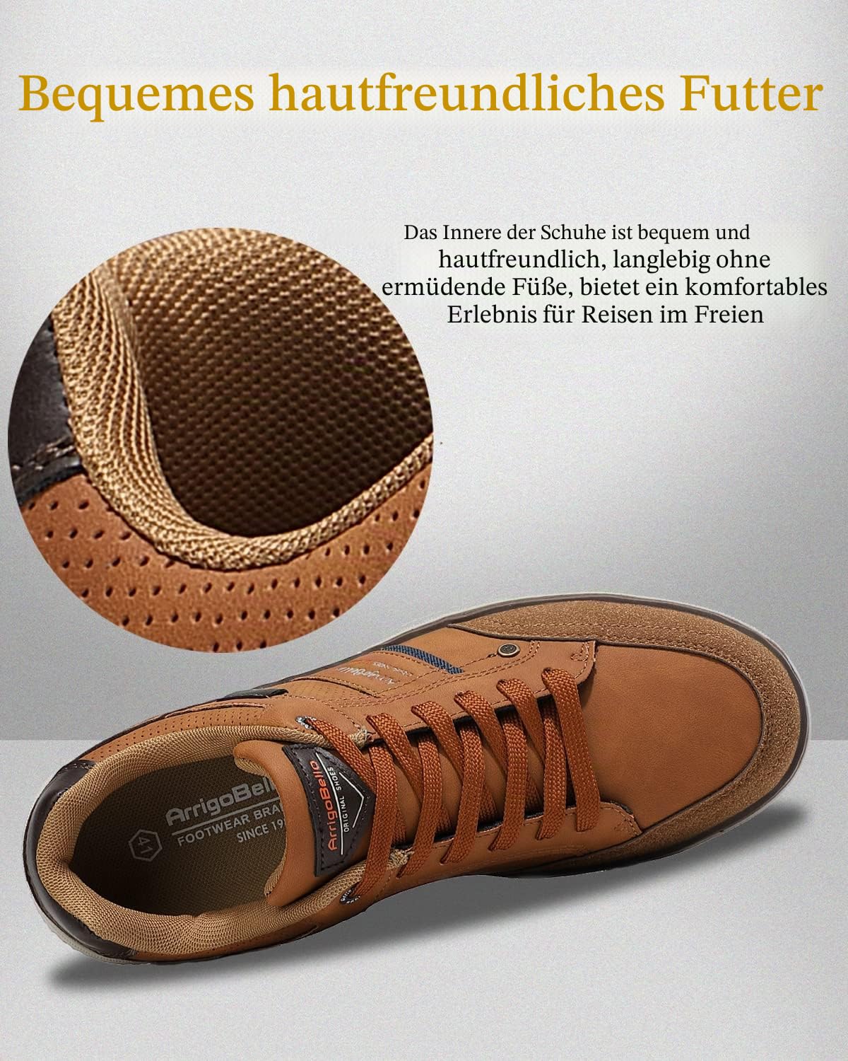 ARRIGO BELLO Sneaker Herren Freizeitschuh Schuhe Berufsschuhe Sportschuhe Outdoor Leichtgewicht Walkingschuhe Sneakers Größe 41-46