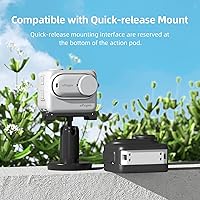 Vista 6 de Funda protectora de silicona, protector de pantalla y lente para Insta360 GO 3 (negro)