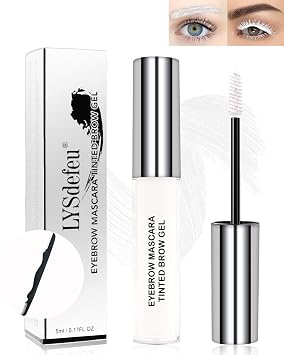 White Eyebrow Gel Tint Mascara, Halloween Eye Brow Dye Glue Cosplay Makeup | Tinted Eyebrow Gel Set, Eye Brow Tinting Kit,Long Lasting Waterproof Colored Eyebrow Filler Mascara for Women,Christmas Party