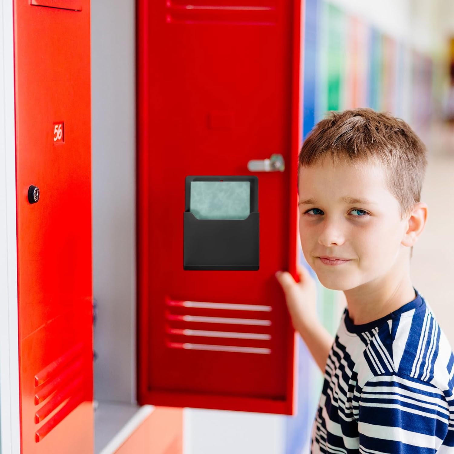 uxcell 6 Pcs Magnetic File Holder, Magnetic Paper Holder for Classroom Refrigerator, Magnetic Wall File Organizer File Holder Paper Letter Organizer Storage Black