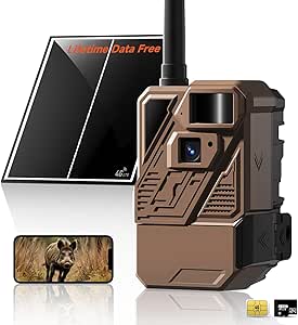 Zleo Cellular Trail Camera with Lifetime Data Free - Low Glow Night Vision Motion Activated, IP66 Waterproof, Live Streaming, 32GB Memory Card Included, Cell Deer Cameras for Hunting asin的图片