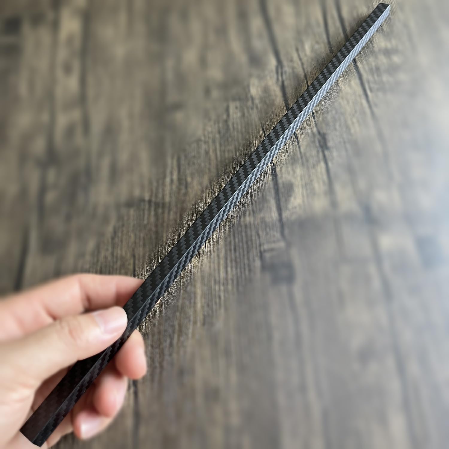 1pcs Square Carbon Fiber Tube 10x10x420MM,1.0MM Wall Thickness,3K Roll Wrapped Twill Matte Finish