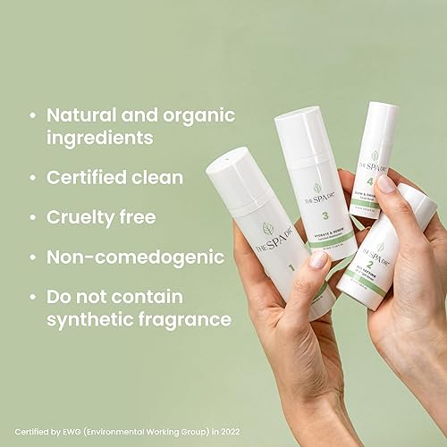 Miniatura 4 de The Spa Dr. Kit facial de 4 pasos para mujeres, kit de cuidado de la piel para 30 días, kit facial antiaginoso, cuidado orgánico de la piel,