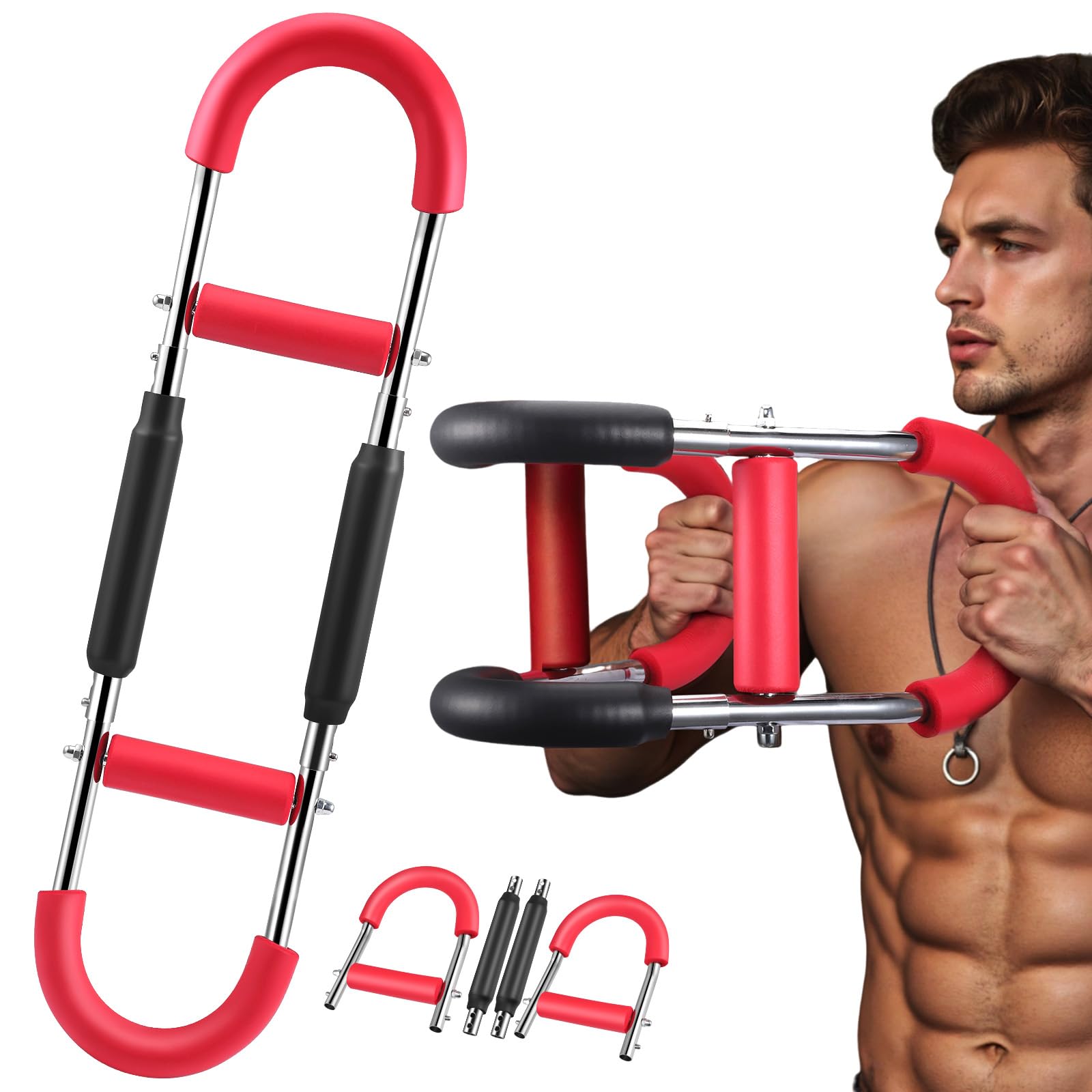 Musculation Pectoraux Twister Arm Trainer, Exercice De Poitrine Réglable Avec 4 Ressorts Et Power Twister