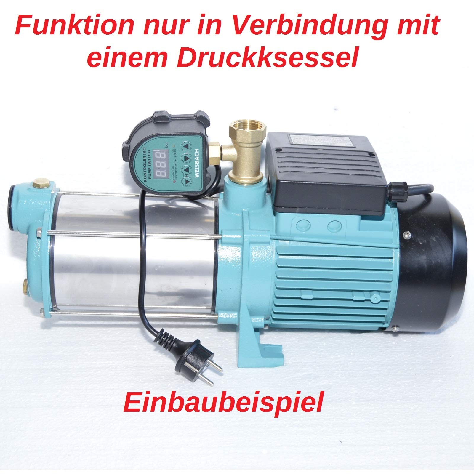 WEISBACH 2 in 1 Elektronischer Druckschalter Trockenlaufschutz für Hauswasserwerk