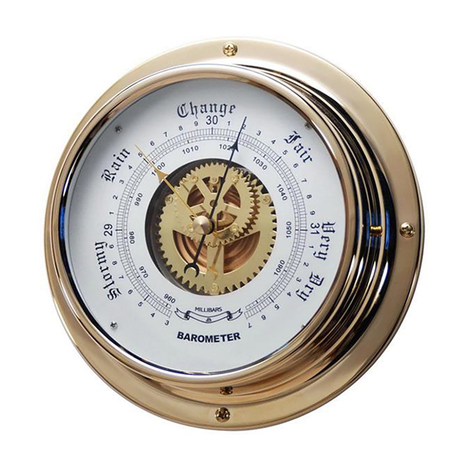 Barometri in ottone da 180 mm di diametro, barometri marittimi per navi a vela, strumento meteorologico, stazioni meteorologiche marine, decorazioni per navi a vela