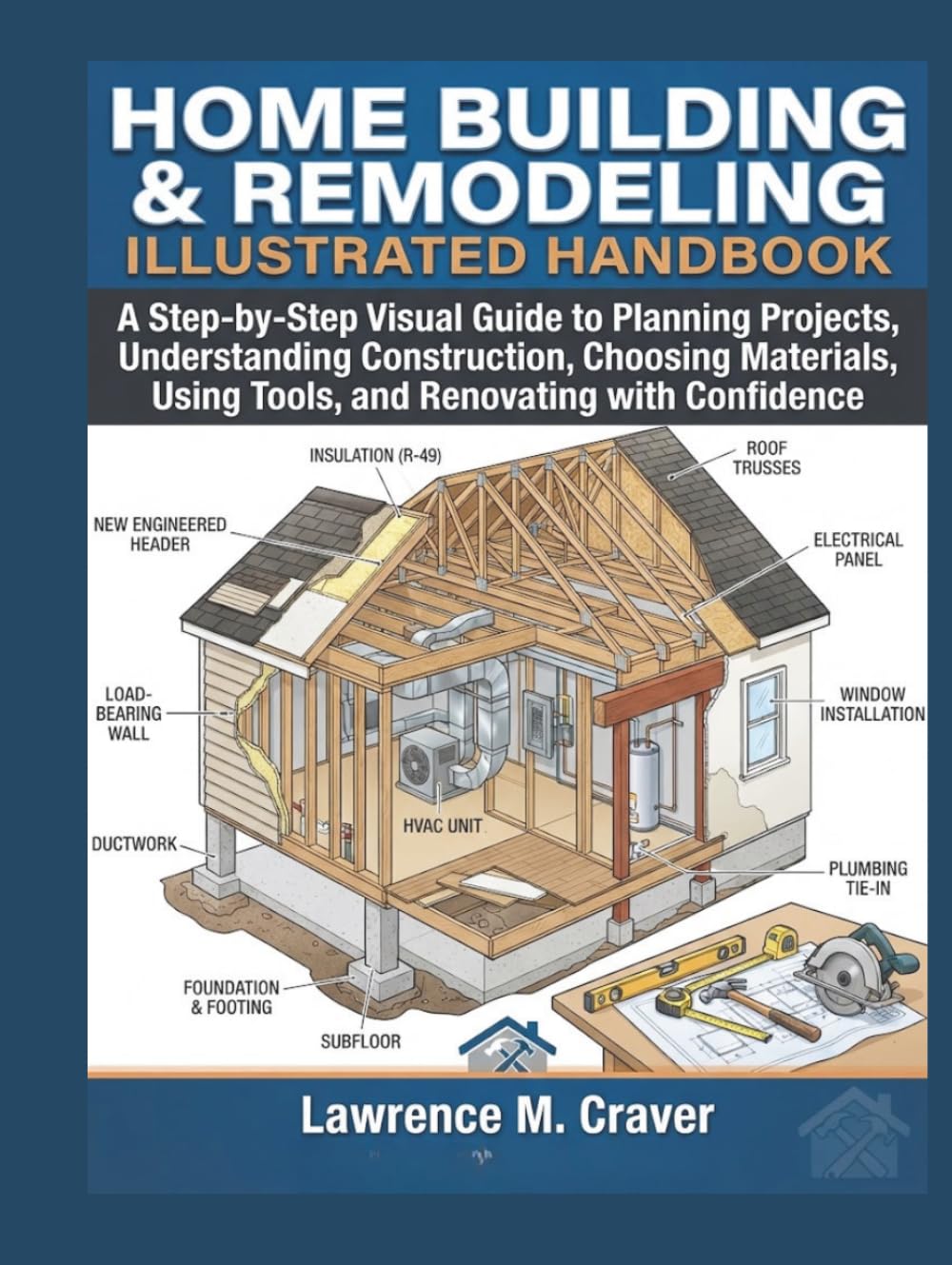 HOME BUILDING & REMODELING ILLUSTRATED HANDBOOK:: A Step-by-Step Visual Guide to Planning Projects, Understanding Construction, Choosing Materials, Using Tools, and Renovating with Confidence