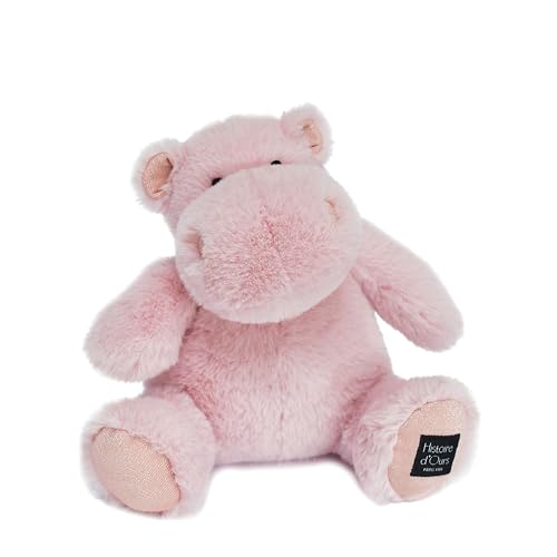 Histoire d'ours - Peluche hipopótamo - Hip'pie - Rosa - 25 cm - Hipopótamo - HO3096