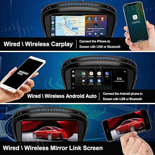 Miniatura 19 de PEMP Pantalla Linux de 8.8 pulgadas para BMW E60 E90 CIC con cable e inalámbrico CarPlay Retrofit Android Auto Display Mirror Link Car Radio