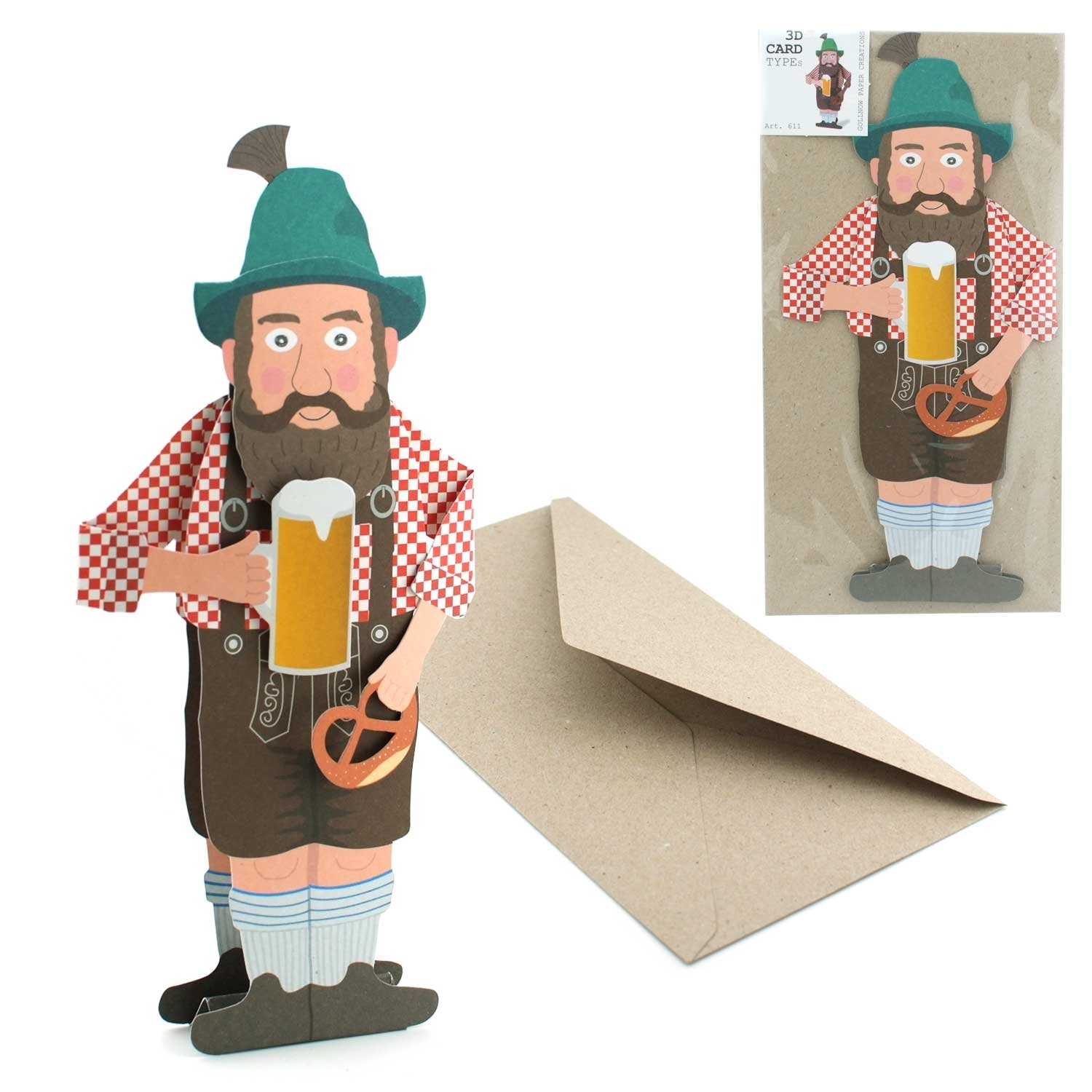POP-UP CARD BAVARIAN: A folded 3-D-card - Image 4