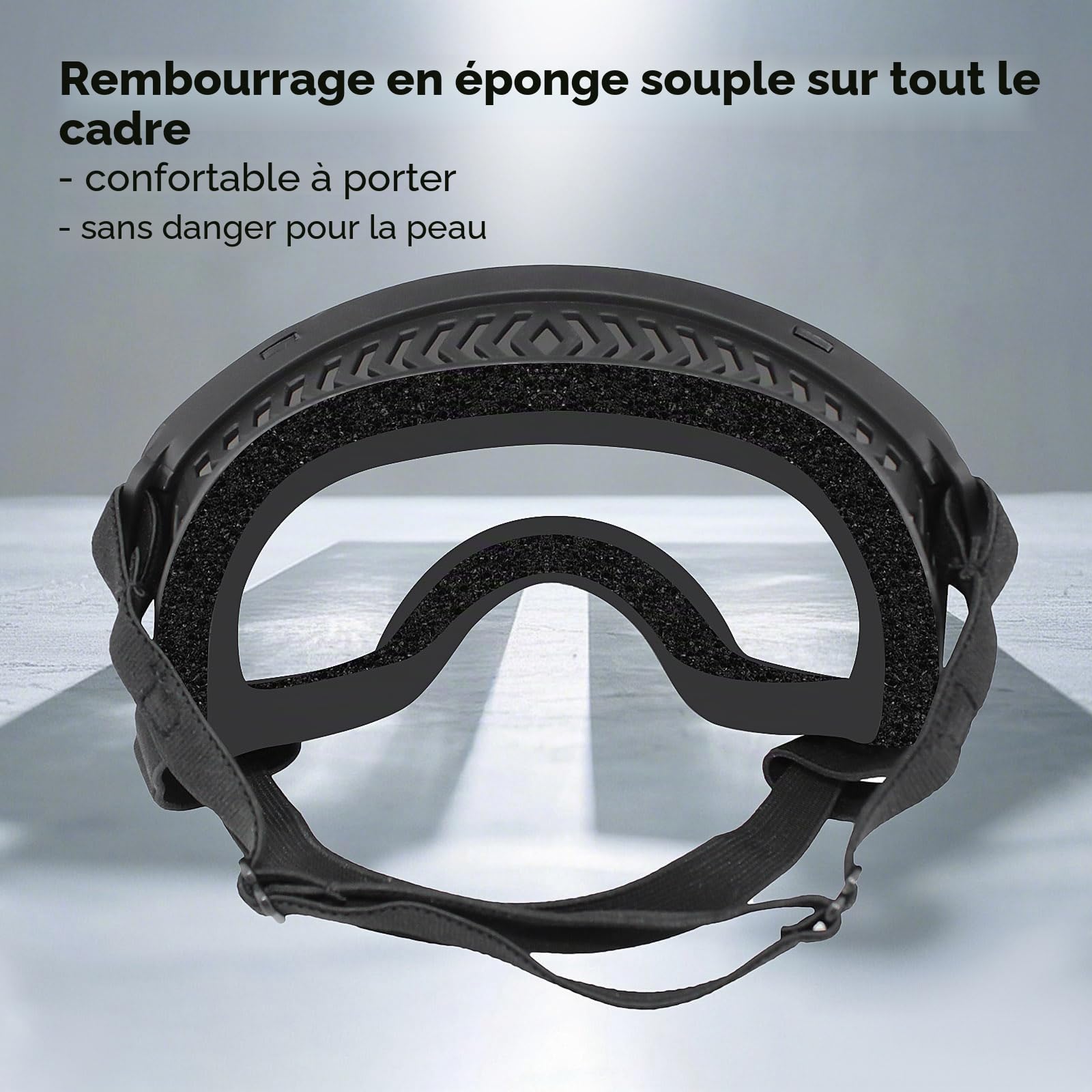 NAMSAN Lunettes de Soleil pour Chien avec Protection UV Bandeau Ajustable et Coussinets en Mousse Lunettes de Soleil pour Animaux de Compagnie Protégeant Les Yeux des Grands Chiens - Clair