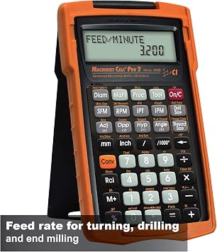Calculated Industries 4088 Machinist Calc Pro 2 Advanced Machining Calculator | Speeds and Feeds, DOC, LOC and WOC for Materials and Tool settings | Machinists, Setters, Tool & Die Makers, Shop Owners | Engineering/Scientific, Speeds & Feeds, DOC, LOC & WOC, Materials and Tool Settings
