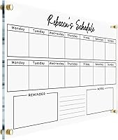 Vista 1 de Custom Weekly Family Calendar with Side Headers - Personalized Calendar 2025, Dry Erase Calendar, Monthly and Weekly Calendar, Transparent Calendar