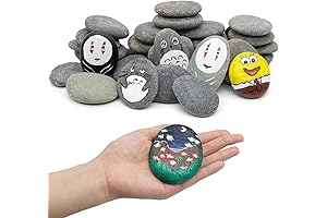40 Pcs Large Rocks for Painting for Adults