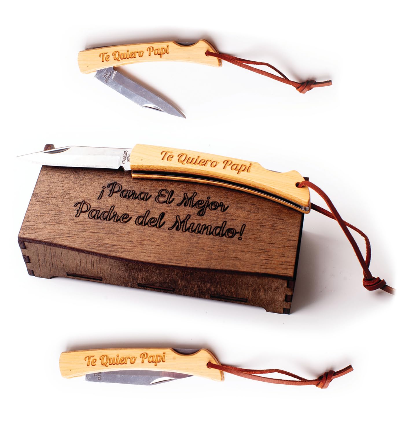 Navaja Personalizada Grabada con Nombre para Hombre – Regalo Original para Padre, Abuelo o Novio – Día del Padre, Cumpleaños y Aniversario – Caja Premium Incluida Olesea