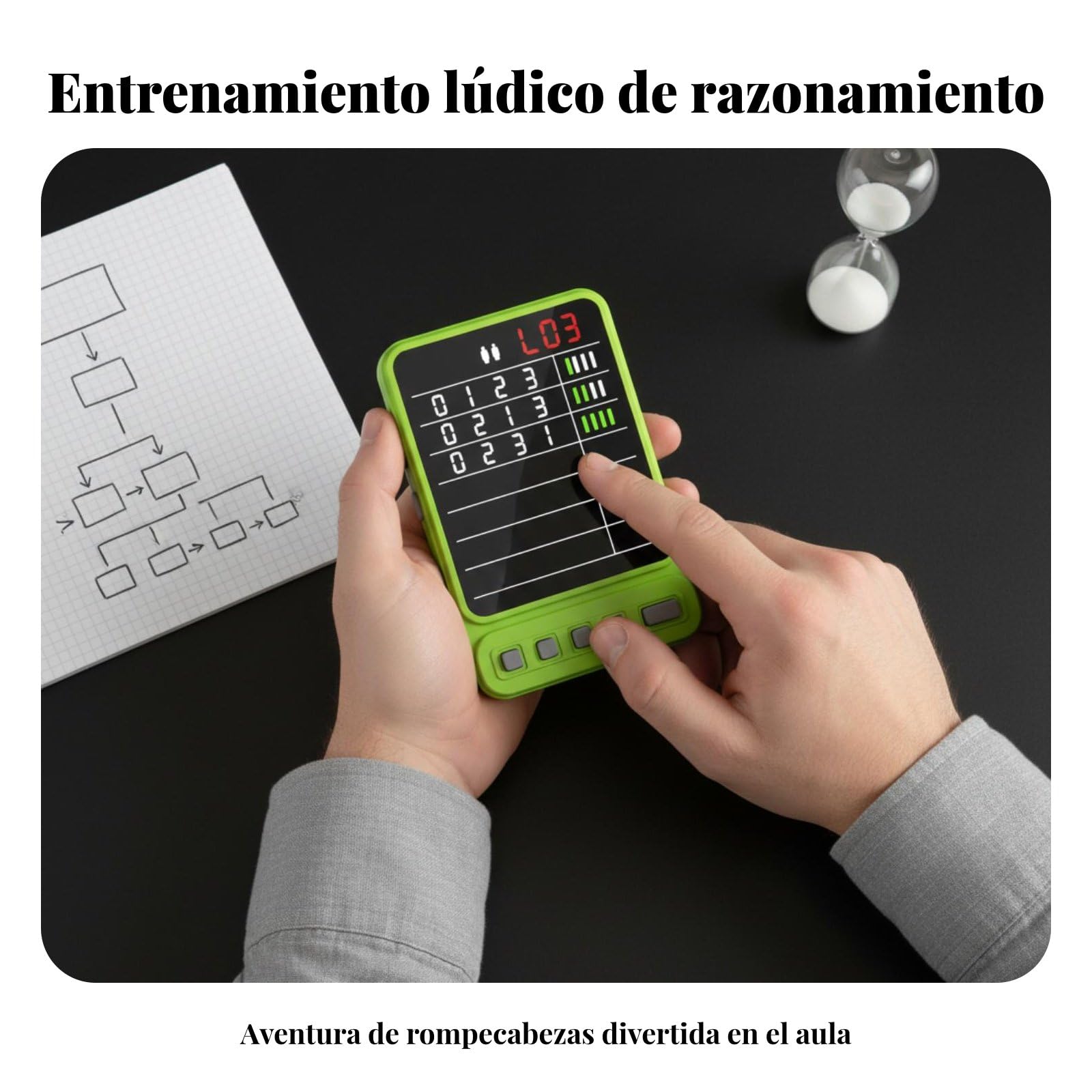 Learning Juego de Rompecabezas Numérico Entrenador Mental Juguete Educativo Portátil de Bolsillo con de Acierto y Guía de Deducción Adecuado para, Rosa