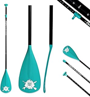 FunWater SUP Paddel-Schwimmfähiges Paddel, 165-215cm Verstellbar 3-teiliges Paddel für Stand up Paddling, Leichtgewichtig, langlebig