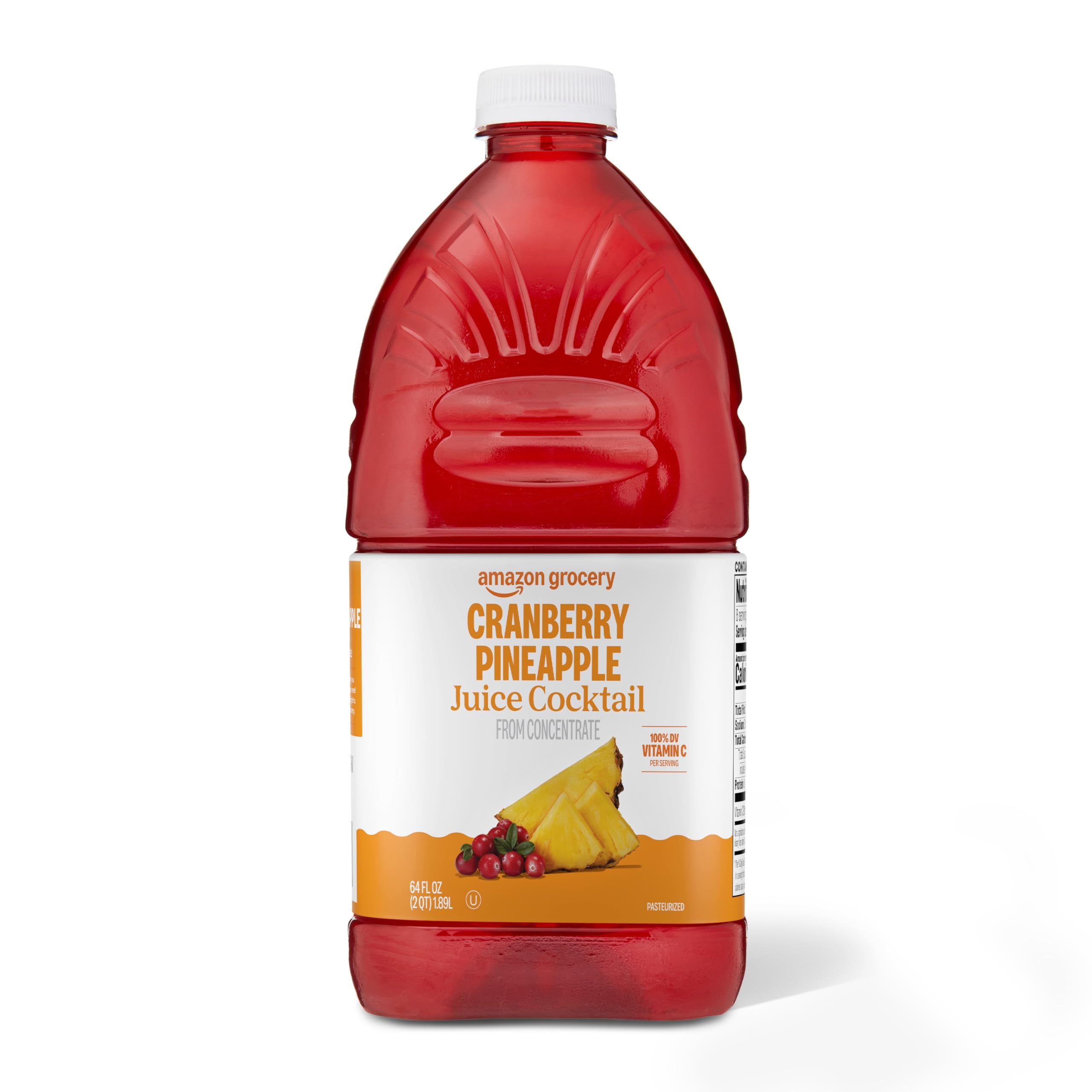 Amazon Fresh, Cranberry Pineapple Juice Cocktail, 64 Fl Oz