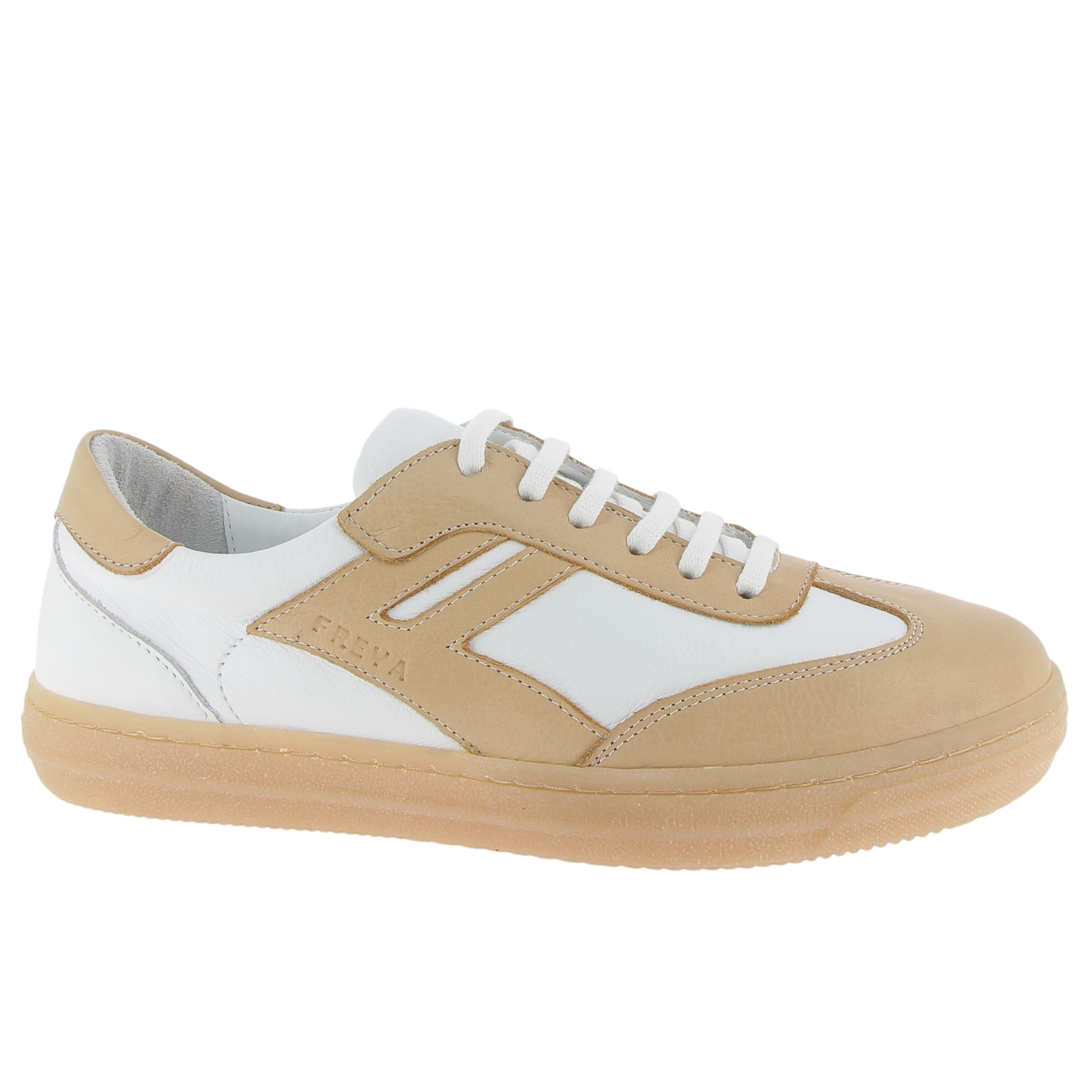 Andrea Conti Damen Low Top Sneaker Freya Women's Trainers, Camel White, 3.5 UK