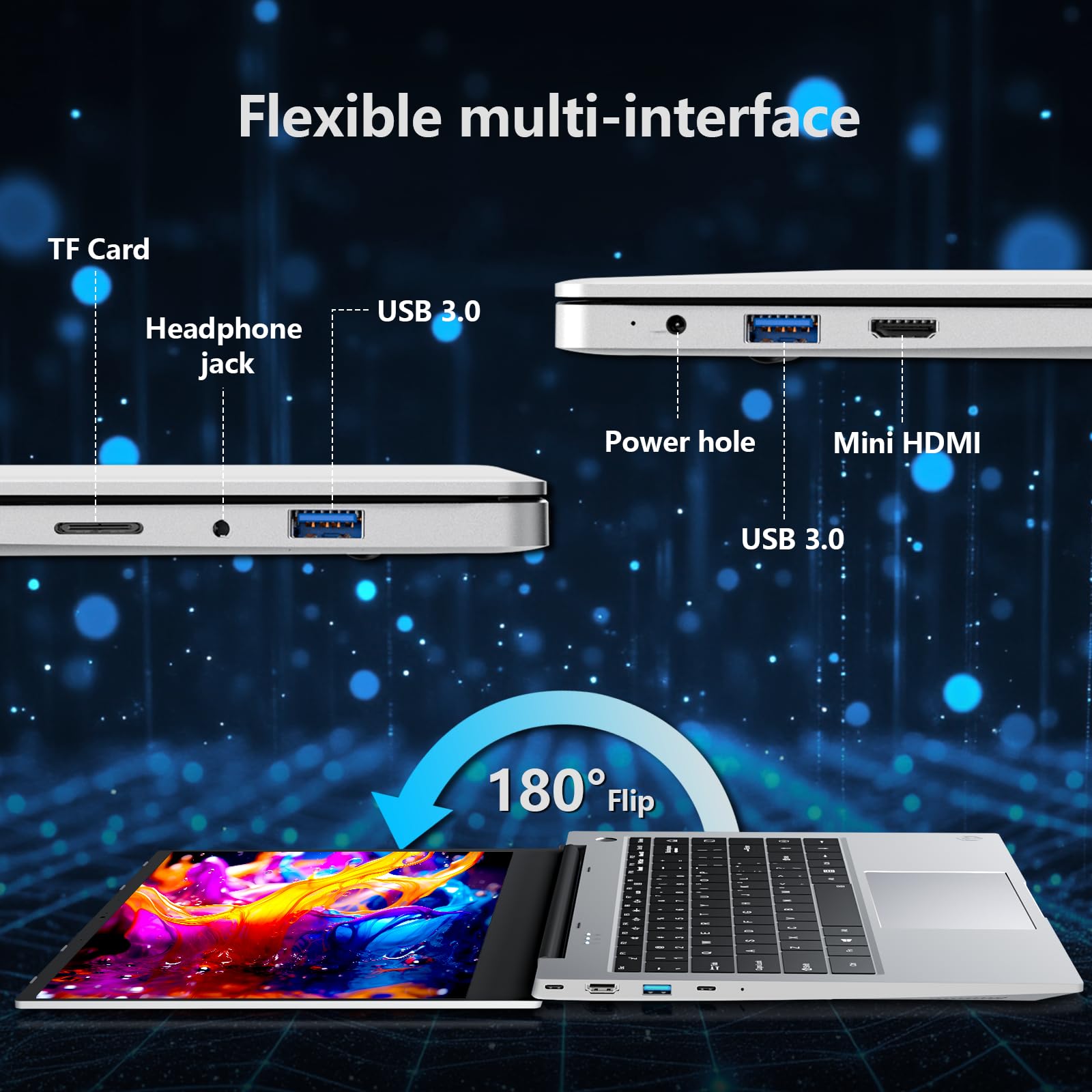 Computer portatile 2025, computer portatile da 15,6 pollici con SSD LPDDR4 da 12 GB da 256 GB, N4000 Dual Core fino a 2,6 GHz, computer portatili portatili per lavoro e studio, FHD 1920x1080