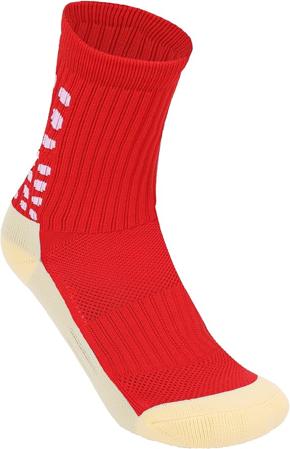Men's Soccer Socks - Non Skid Anti Slip Socks for Football Basketball Hockey Rugby Sports 5 Pair