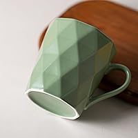 Vista 5 de 11 Ounce Porcelain Mugs, Set of 6, Tea and Cocoa Mug Set, Matcha Green, Matte