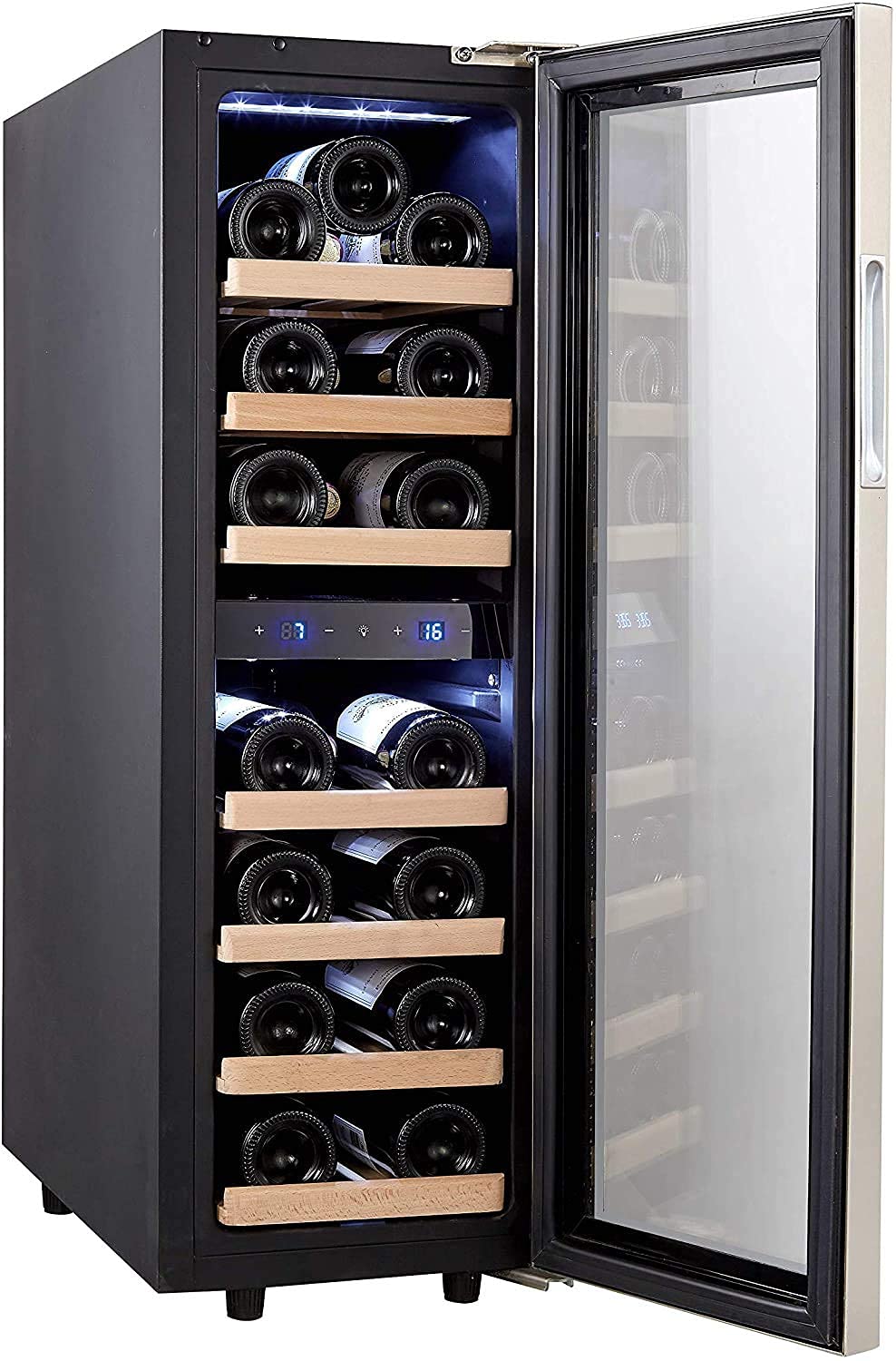 Kalamera Wine fridge,19 Bottle,65L,Freestanding Undercounter Cooler,2