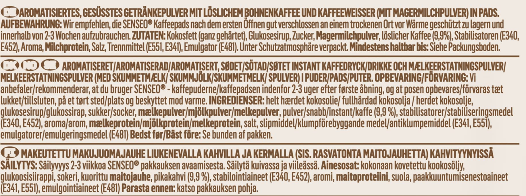 Senseo Pads Cappuccino, 80 Kaffeepads, 5er Vorteilspack, 5 x 16 Getränke in der Vorratspackung, 0.92 kg